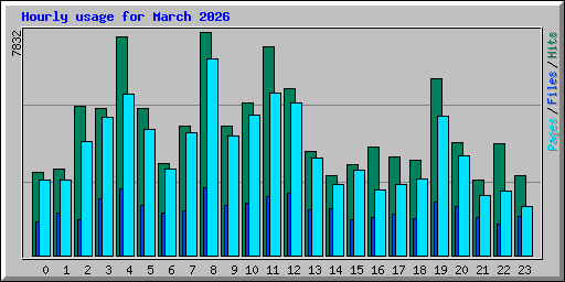 Hourly usage for March 2026
